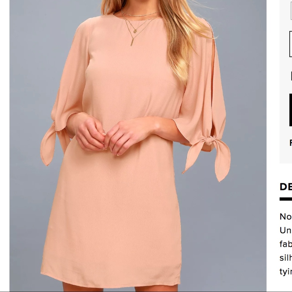 Lulu's small blush pink shift dress
